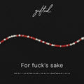 Custom Morse Code Bracelet, For Fuck's Sake | Sarcastic Coworker & Bestie Gift | Hidden Message Jewelry