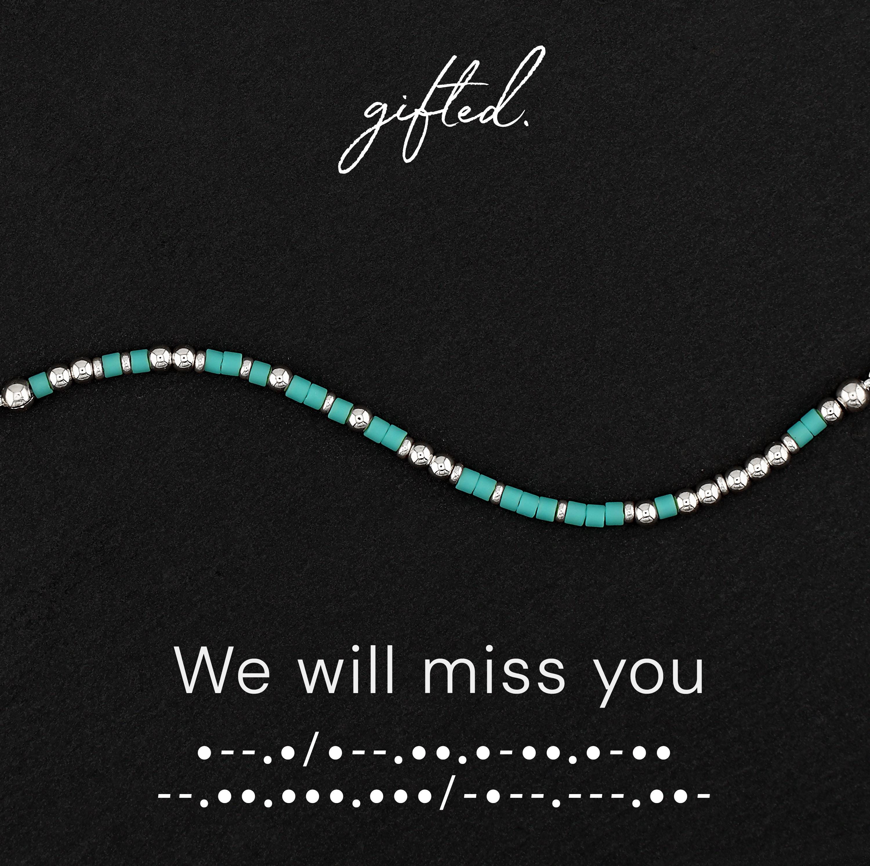 Custom Morse Code Bracelet, We Will Miss You | You Made a Difference | Retirement Gifts for Women | Hidden Message Jewelry