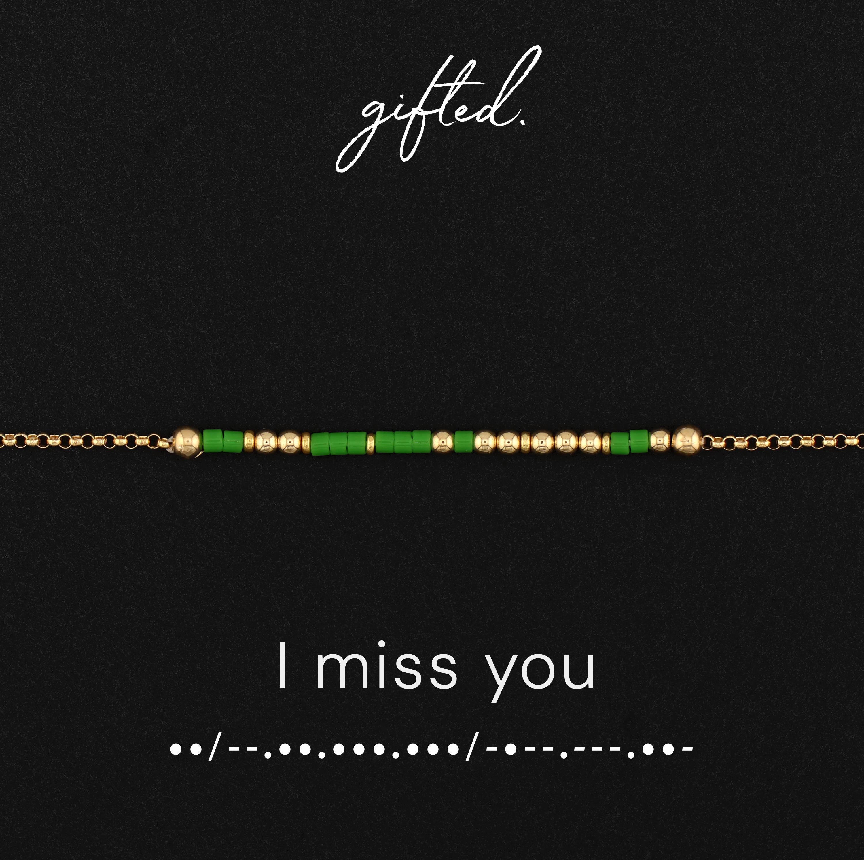 Custom Morse Code Bracelet, I Miss You | Long Distance Relationship & Best Friend Keepsake | Hidden Message Jewelry