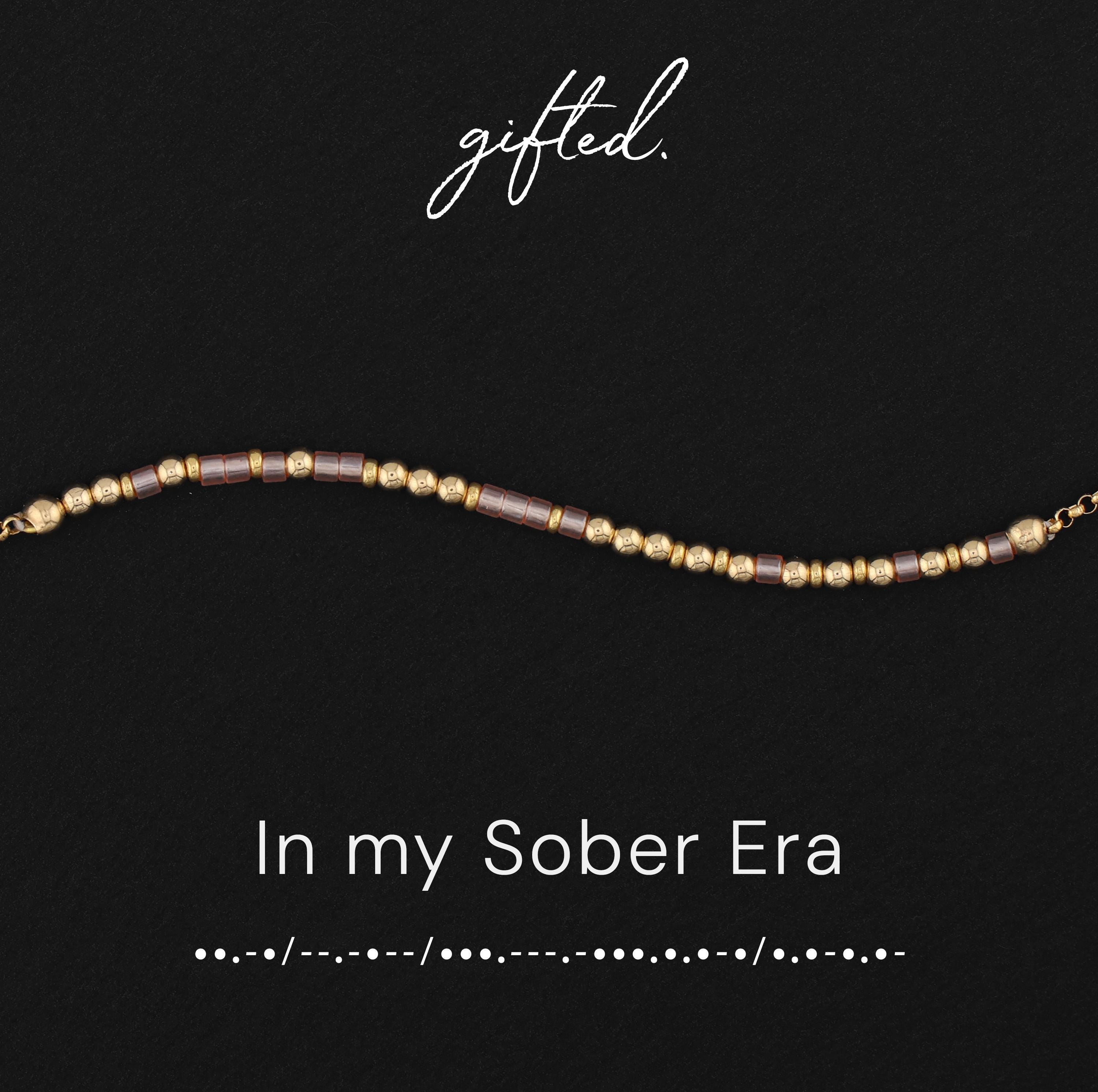 Custom Morse Code Bracelet, In My Sober Era | Sobriety Recovery & Milestone Keepsake | Hidden Message Jewelry