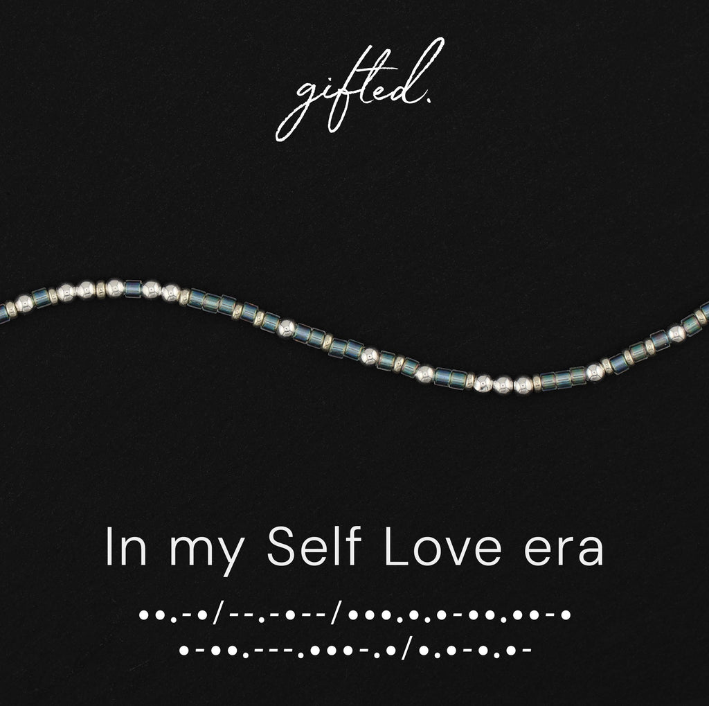 Custom Morse Code Bracelet, In My Self Love Era | Self Care & Self Worth Gift | Hidden Message Jewelry