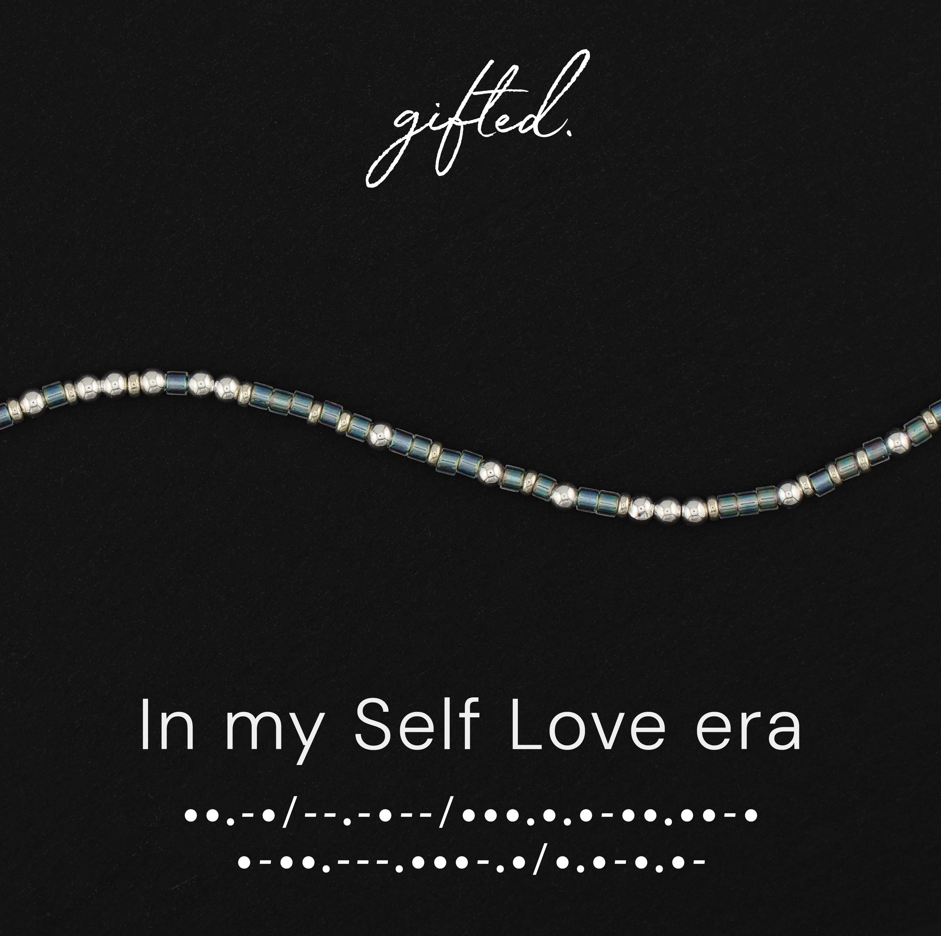 Custom Morse Code Bracelet, In My Self Love Era | Self Care & Self Worth Gift | Hidden Message Jewelry