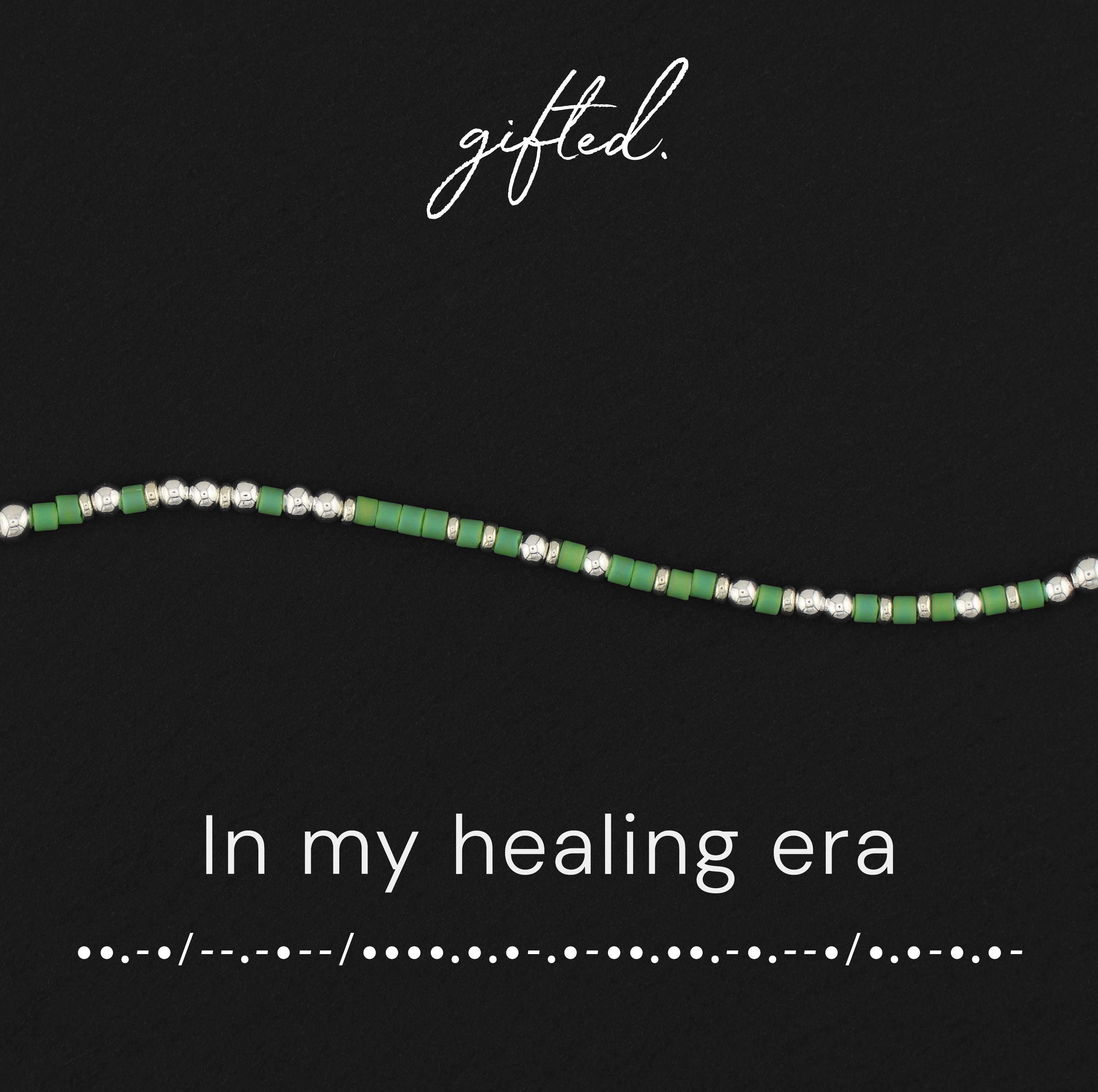 Custom Morse Code Bracelet, In My Healing Era | Self Care & Mental Health Gift | Hidden Message Jewelry
