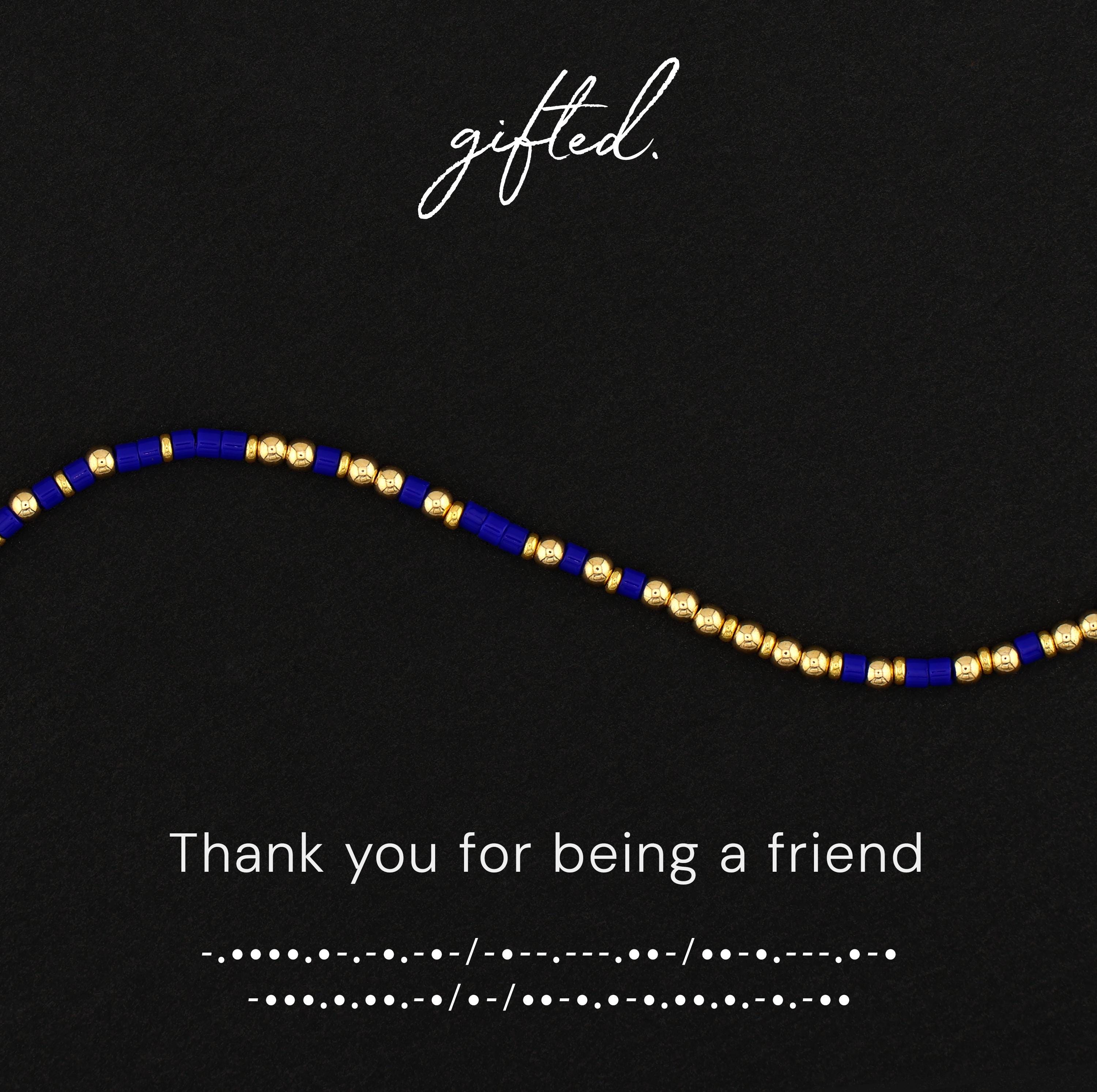 Custom Morse Code Bracelet, Thank You for Being a Friend | Nostalgic Friendship Gift | Hidden Message Jewelry