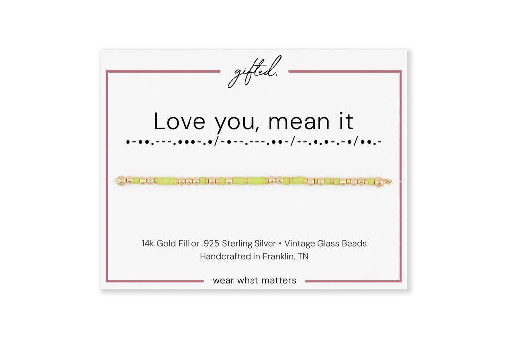Custom Morse Code Bracelet, Love You, Mean It | Best Friend or Partner Gift | Hidden Message Jewelry