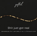 Custom Morse Code Bracelet, Shit Just Got Real | Funny Hot Mess Bestie & Breakup Gift | Hidden Message Jewelry