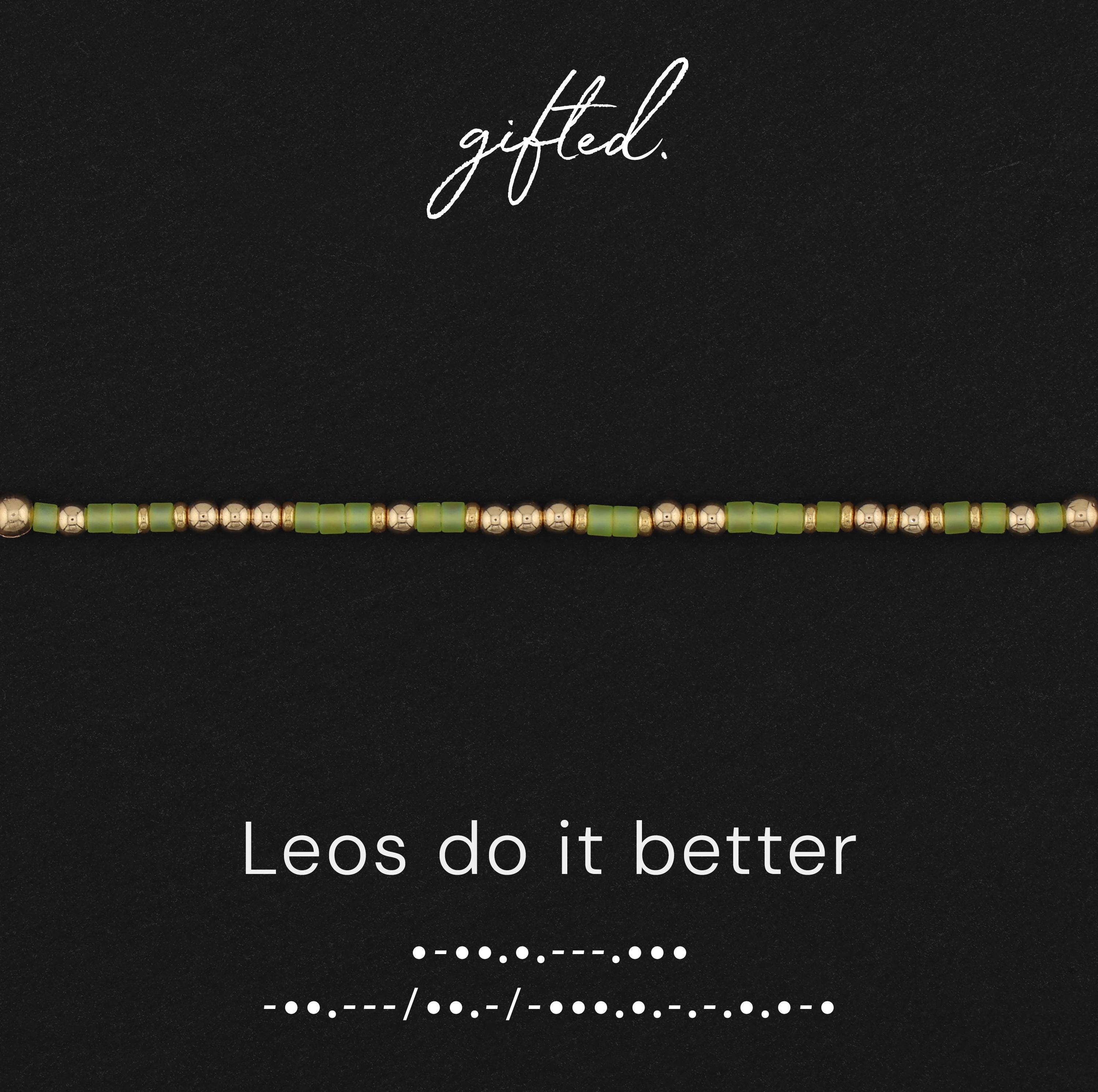 Custom Morse Code Bracelet, Leos Do It Better | Leo Star Sign Zodiac Birthday Gift | Hidden Message Jewelry
