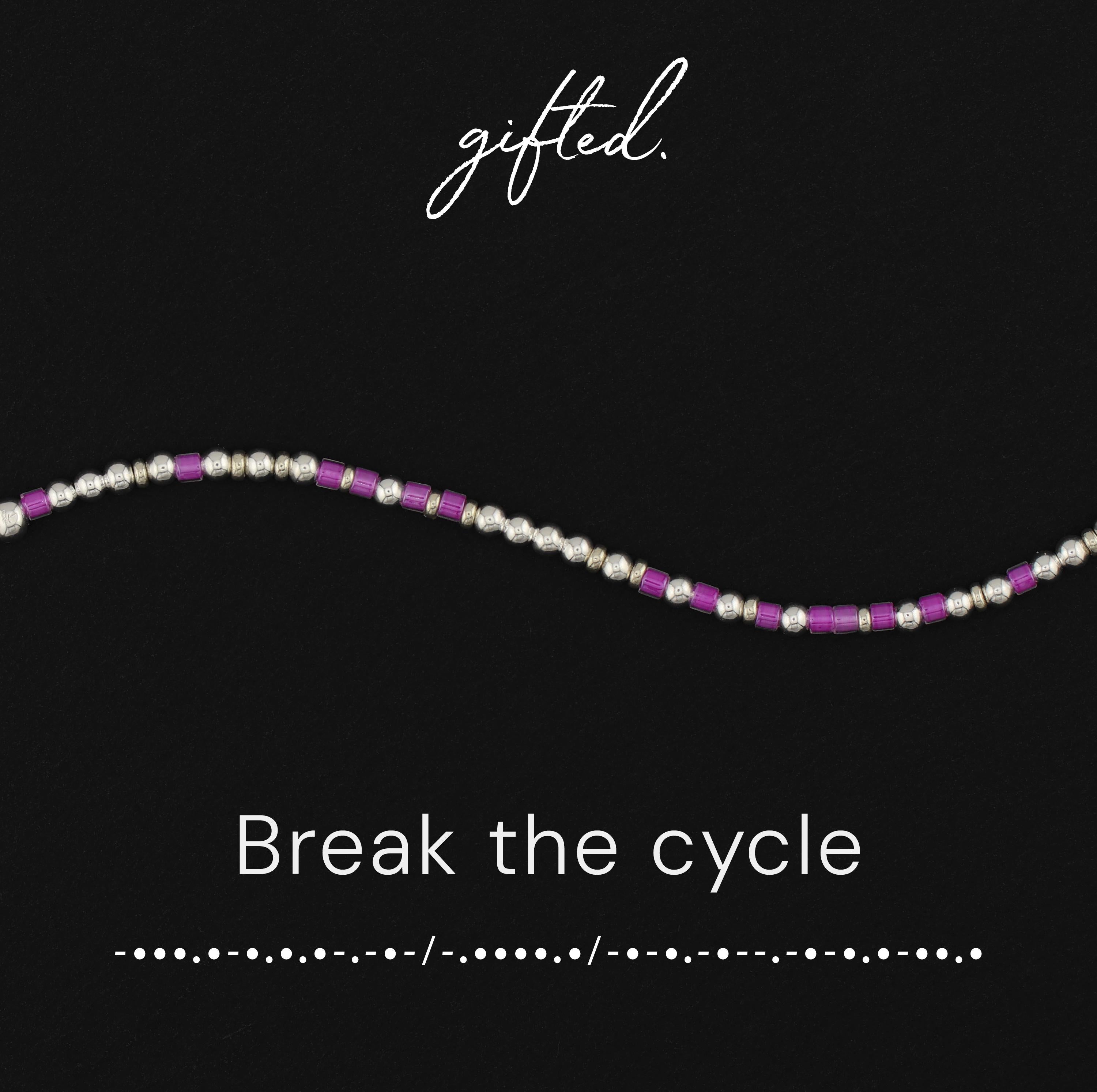Custom Morse Code Bracelet, Break the Cycle | Generational Trauma & Domestic Abuse Gift | Hidden Message Jewelry