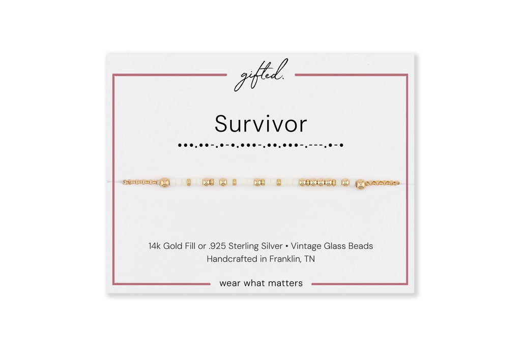 Custom Morse Code Bracelet, Survivor | Emotional Abuse & Mental Health Recovery Gift | Hidden Message Jewelry