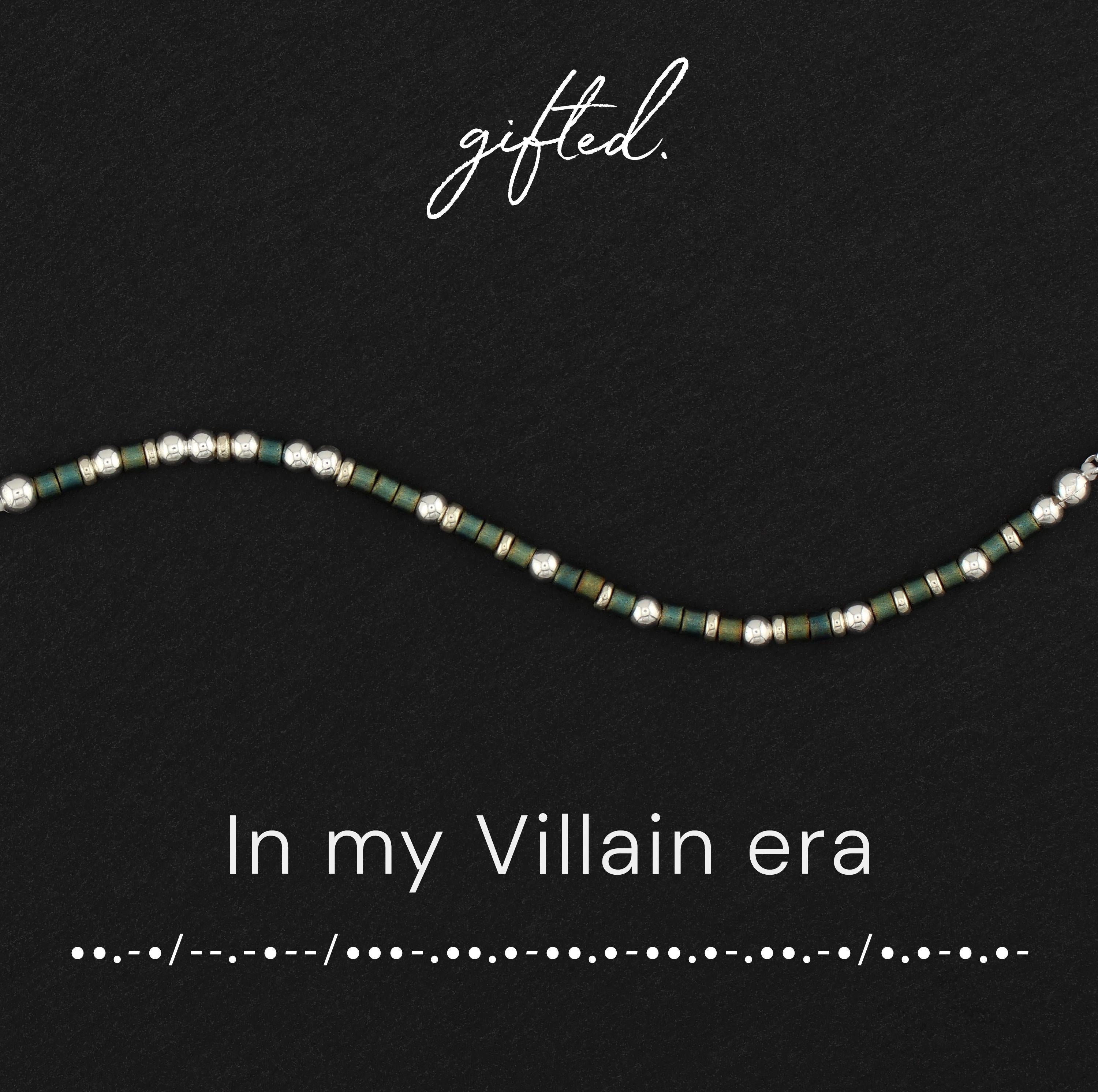 Custom Morse Code Bracelet, In My Villain Era | Boundaries & Self-Empowerment Gift | Hidden Message Jewelry