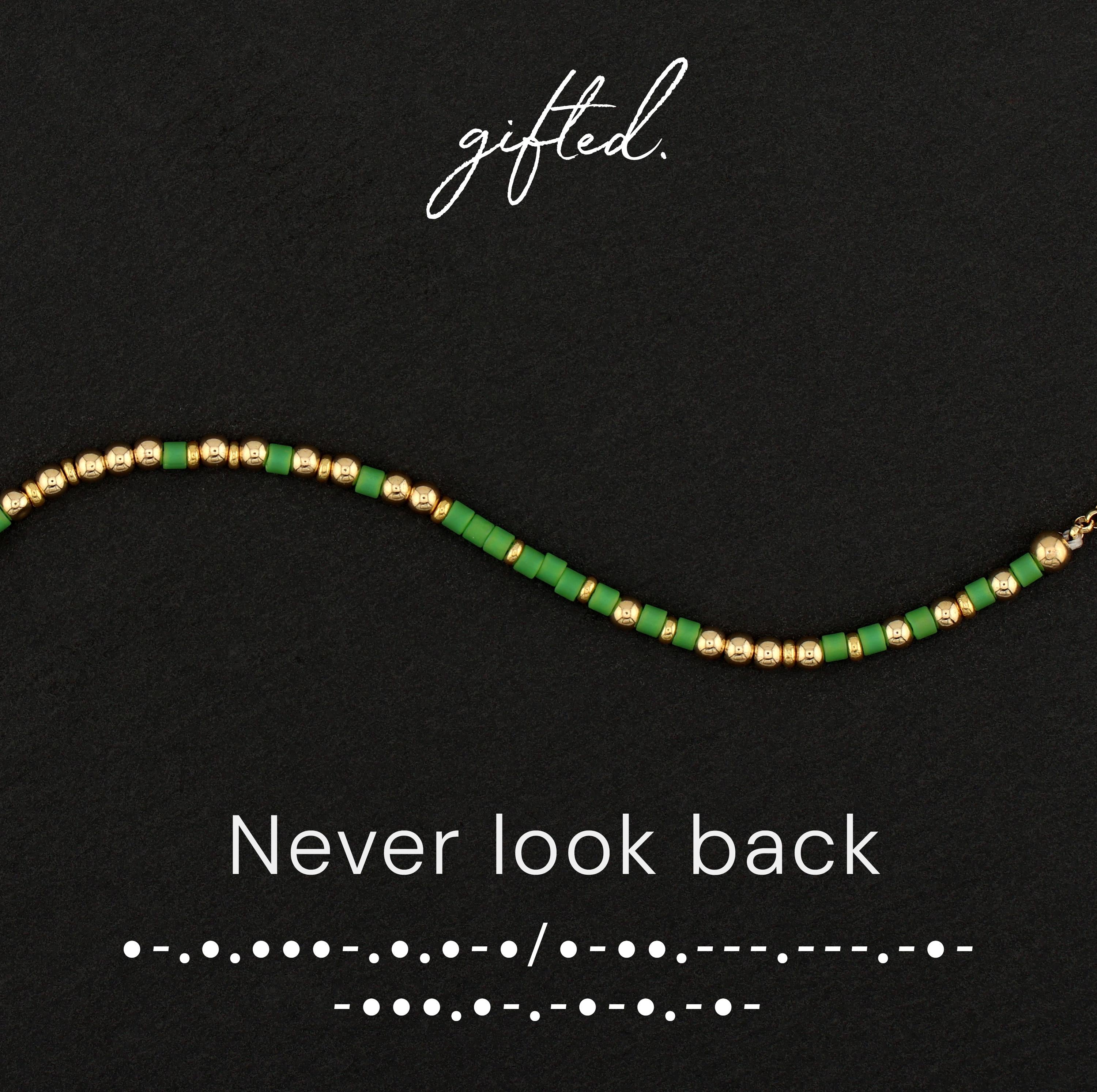 SEO - Custom Morse Code Bracelet, Never Look Back | Breakup, Divorce & Moving On Gift | Hidden Message Jewelry