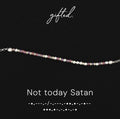Custom Morse Code Bracelet, Not Today Satan | Funny Feminist & Anti-Bullshit Gift | Hidden Message Jewelry