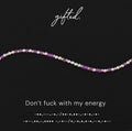 SEO - Custom Morse Code Bracelet, Don't Fuck With My Energy | Protect Your Peace & Self-Empowerment Gift | Hidden Message Jewelry