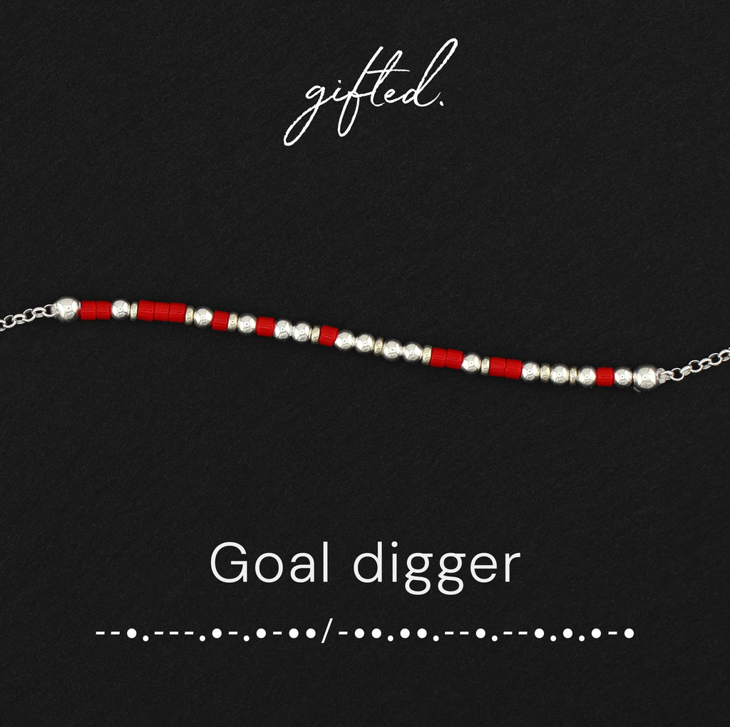 Custom Morse Code Bracelet, Goal Digger | Entrepreneur & Solopreneur Self Empowerment Gift | Hidden Message Jewelry