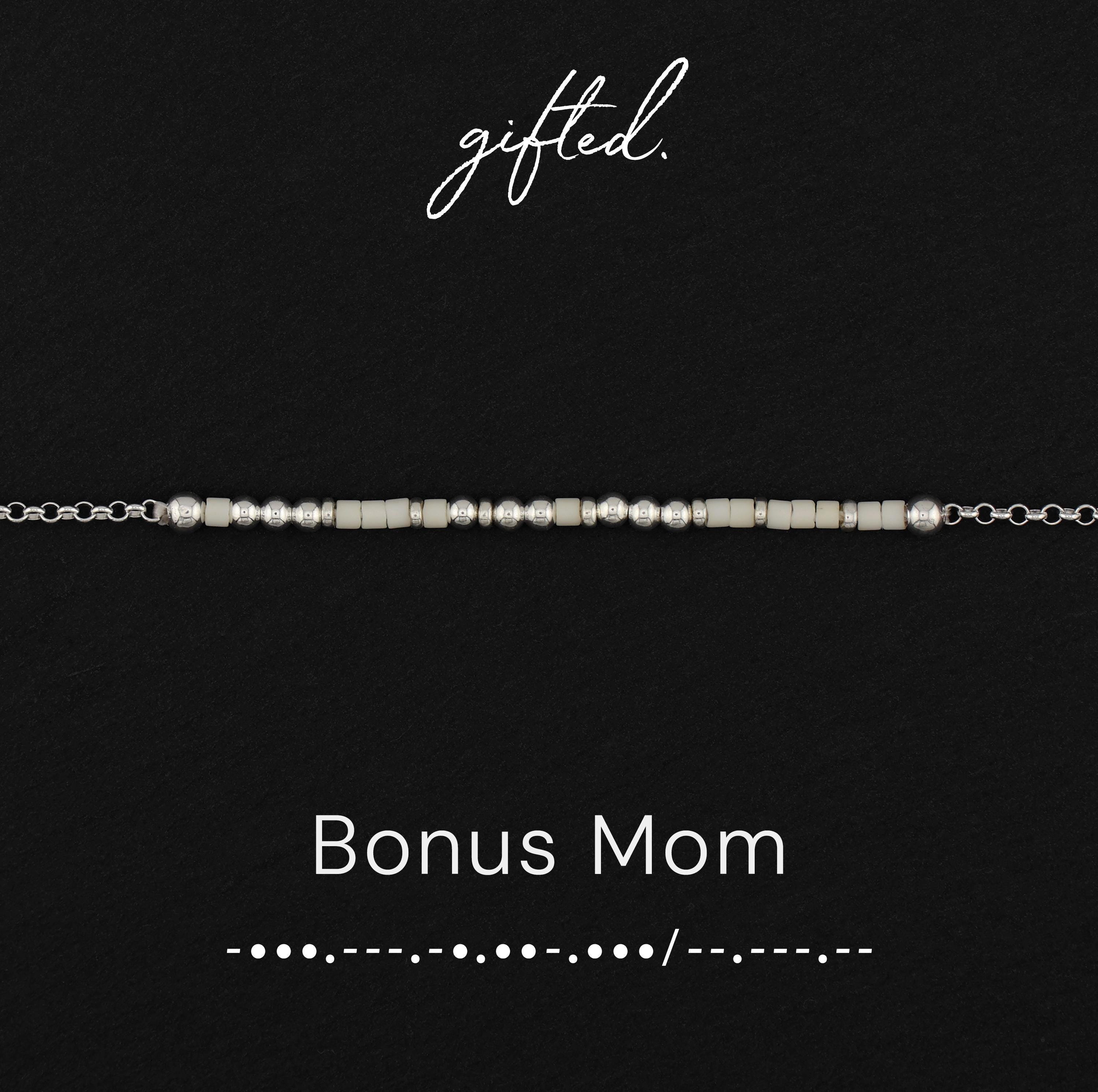 Custom Morse Code Bracelet, Bonus Mom | Adoption Gift| Gotcha Day Present | Hidden Message Jewelry