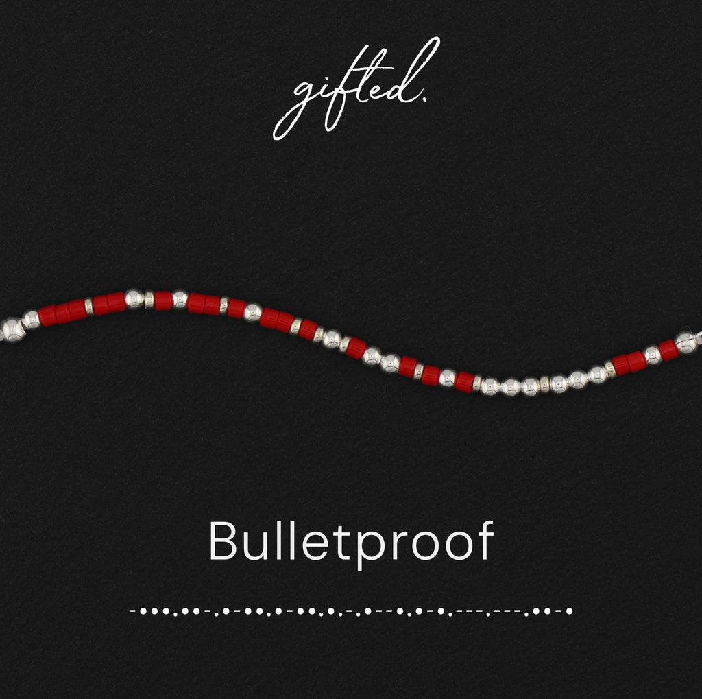 Custom Morse Code Bracelet, Bulletproof | Self Empowerment & Resilience Gift | Hidden Message Jewelry
