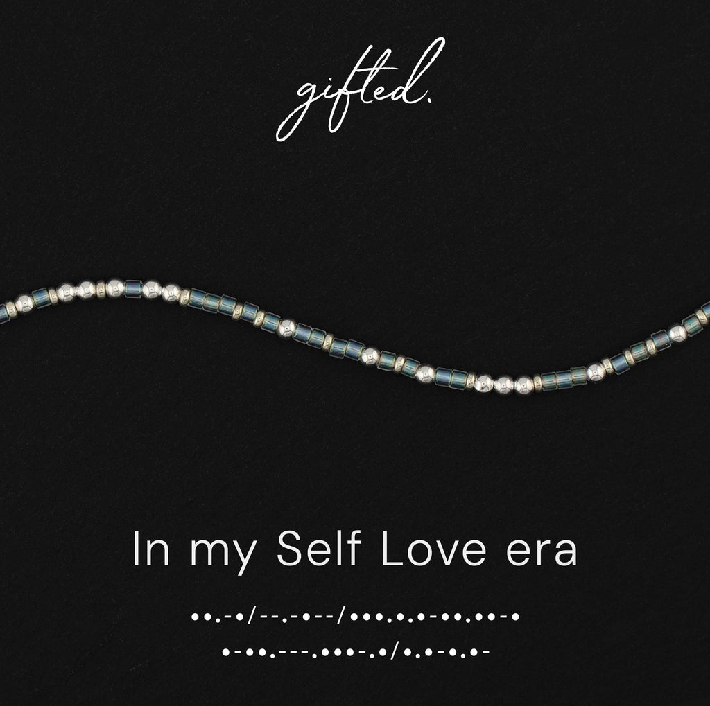 Custom Morse Code Bracelet, In My Self Love Era | Self Care & Self Worth Gift | Hidden Message Jewelry