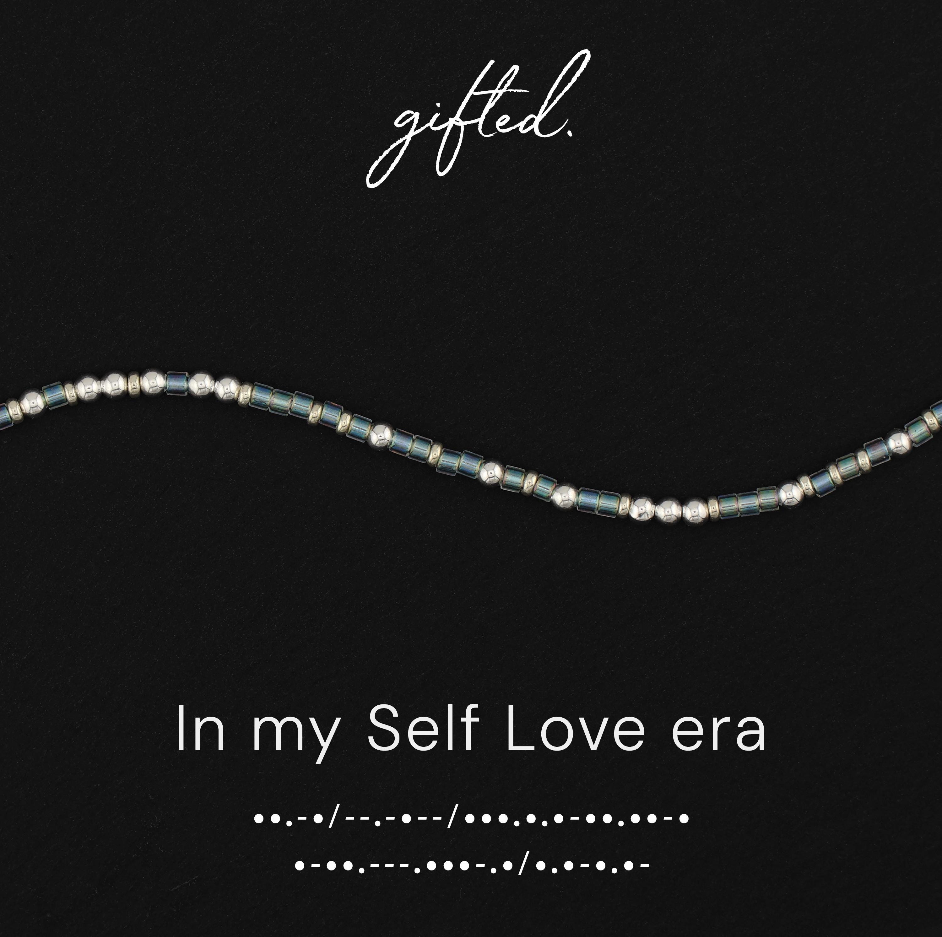 Custom Morse Code Bracelet, In My Self Love Era | Self Care & Self Worth Gift | Hidden Message Jewelry
