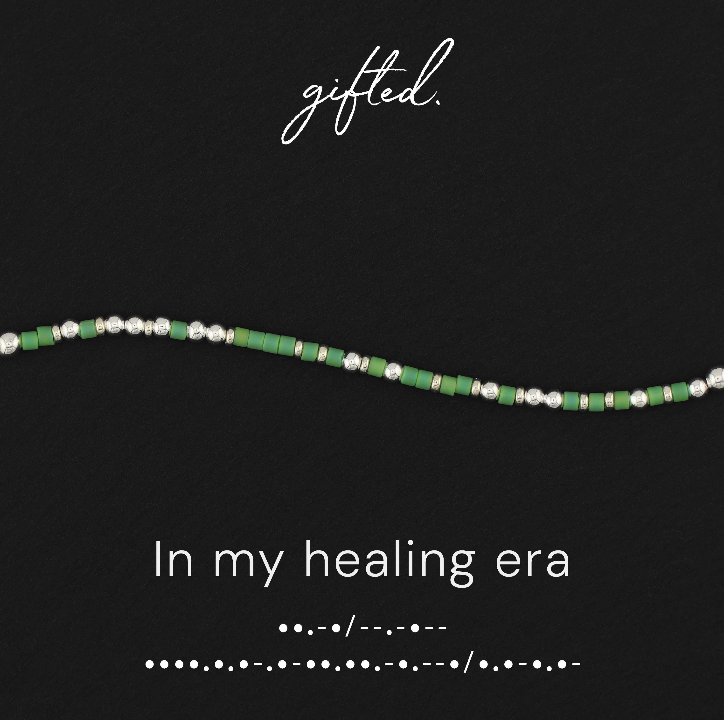 Custom Morse Code Bracelet, In My Healing Era | Self Care & Mental Health Gift | Hidden Message Jewelry