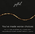 Custom Morse Code Bracelet, You've Made Worse Choices | Funny Hot Mess Bestie & Breakup Gift | Hidden Message Jewelry