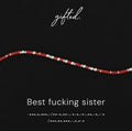 Custom Morse Code Bracelet, Best Fucking Sister | Self Care & Mental Health Gift | Hidden Message Jewelry