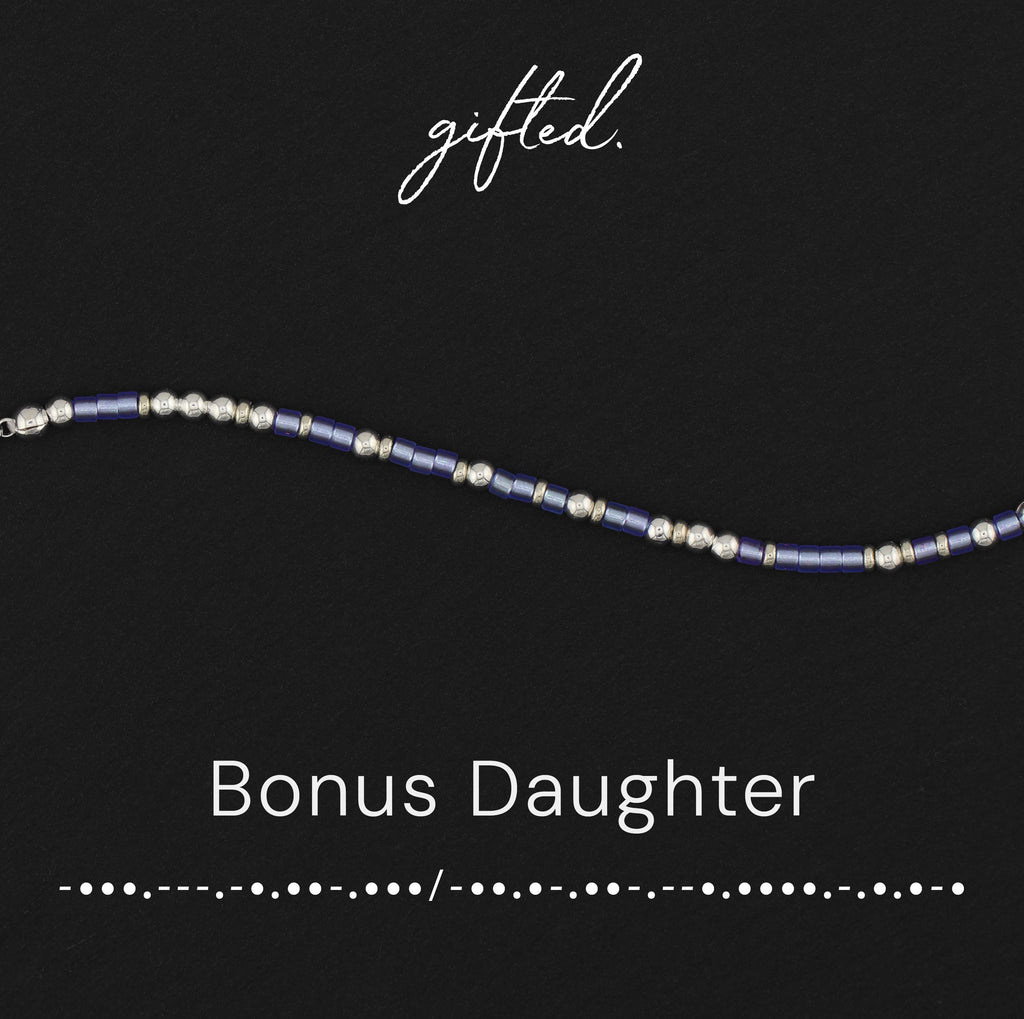 Custom Morse Code Bracelet, Bonus Daughter | Adoption Gift| Gotcha Day Present | Hidden Message Jewelry
