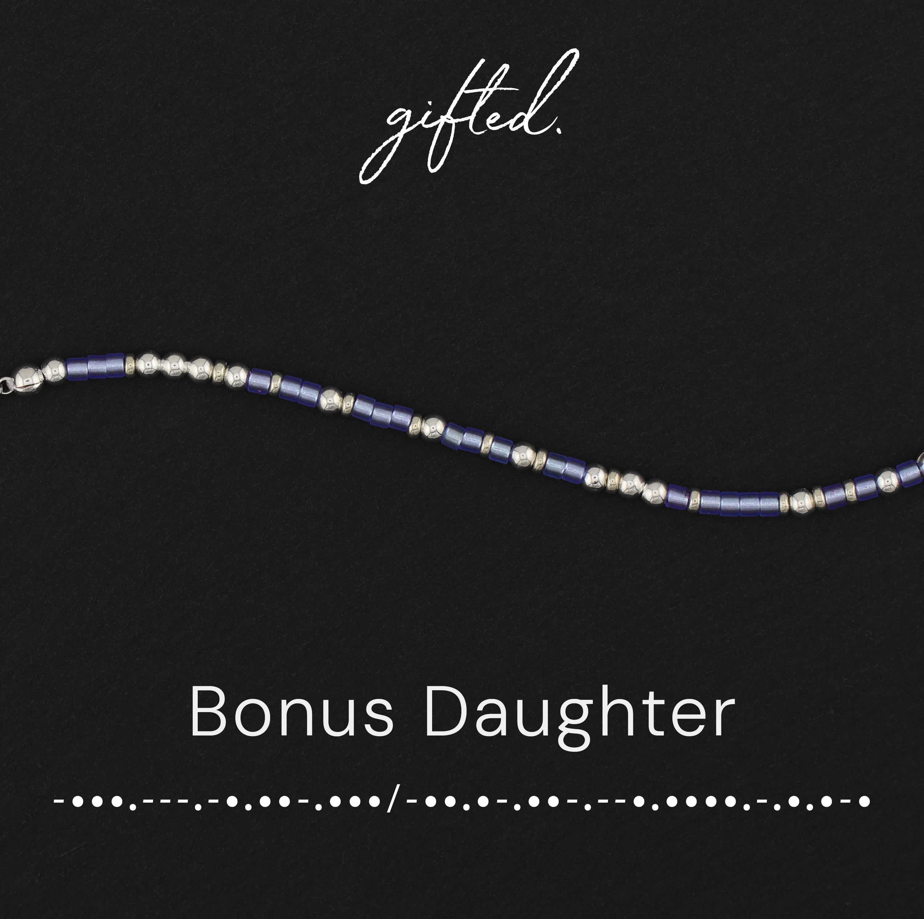 Custom Morse Code Bracelet, Bonus Daughter | Adoption Gift| Gotcha Day Present | Hidden Message Jewelry