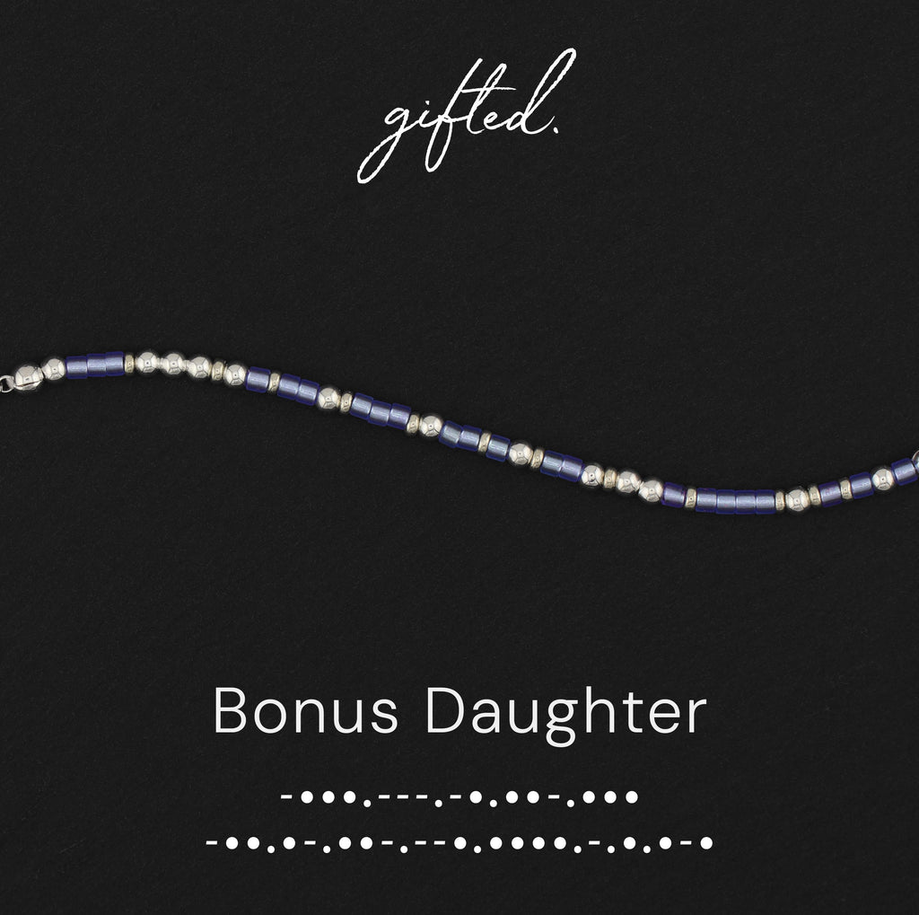 Custom Morse Code Bracelet, Bonus Daughter | Adoption Gift| Gotcha Day Present | Hidden Message Jewelry