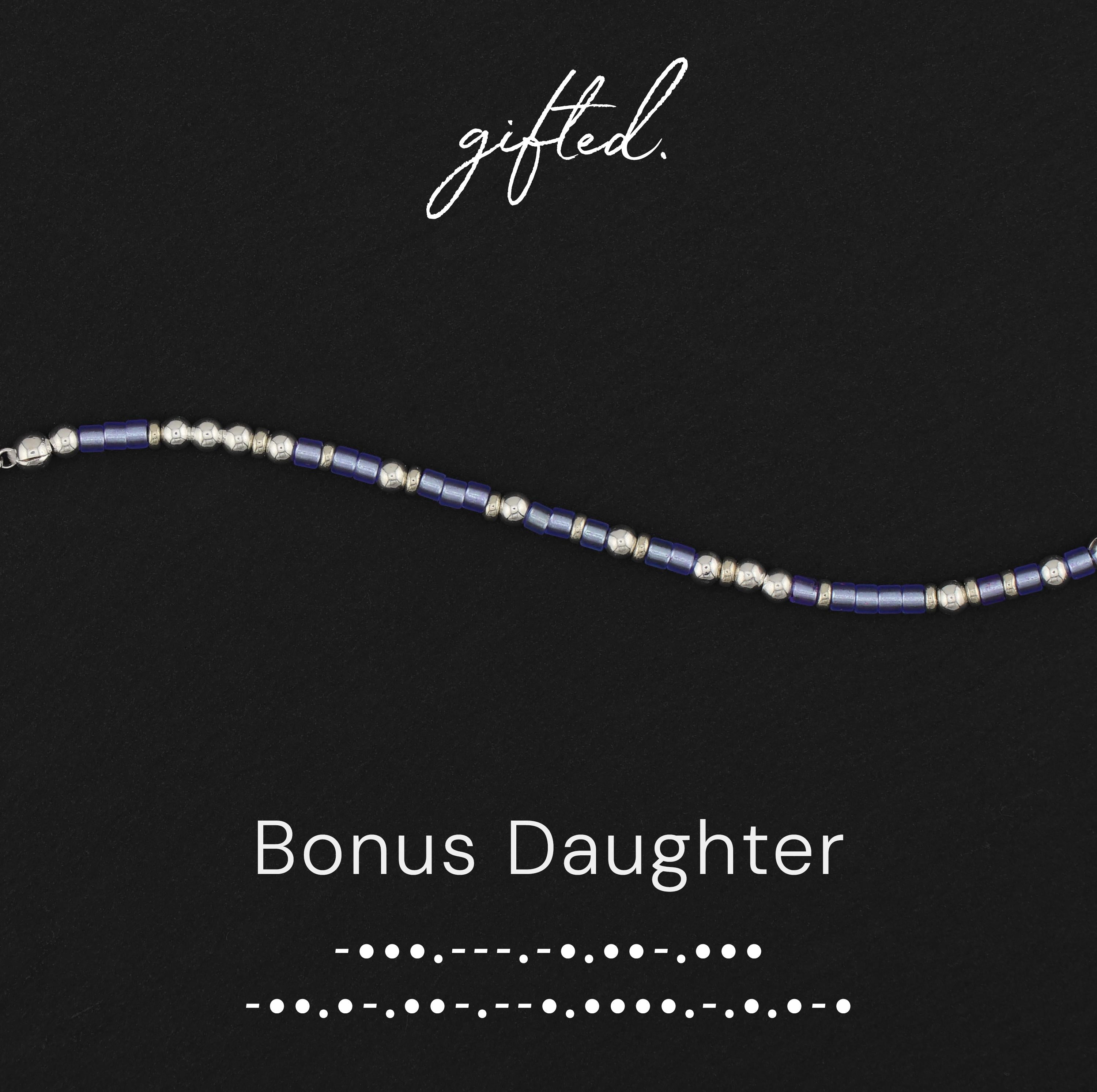 Custom Morse Code Bracelet, Bonus Daughter | Adoption Gift| Gotcha Day Present | Hidden Message Jewelry