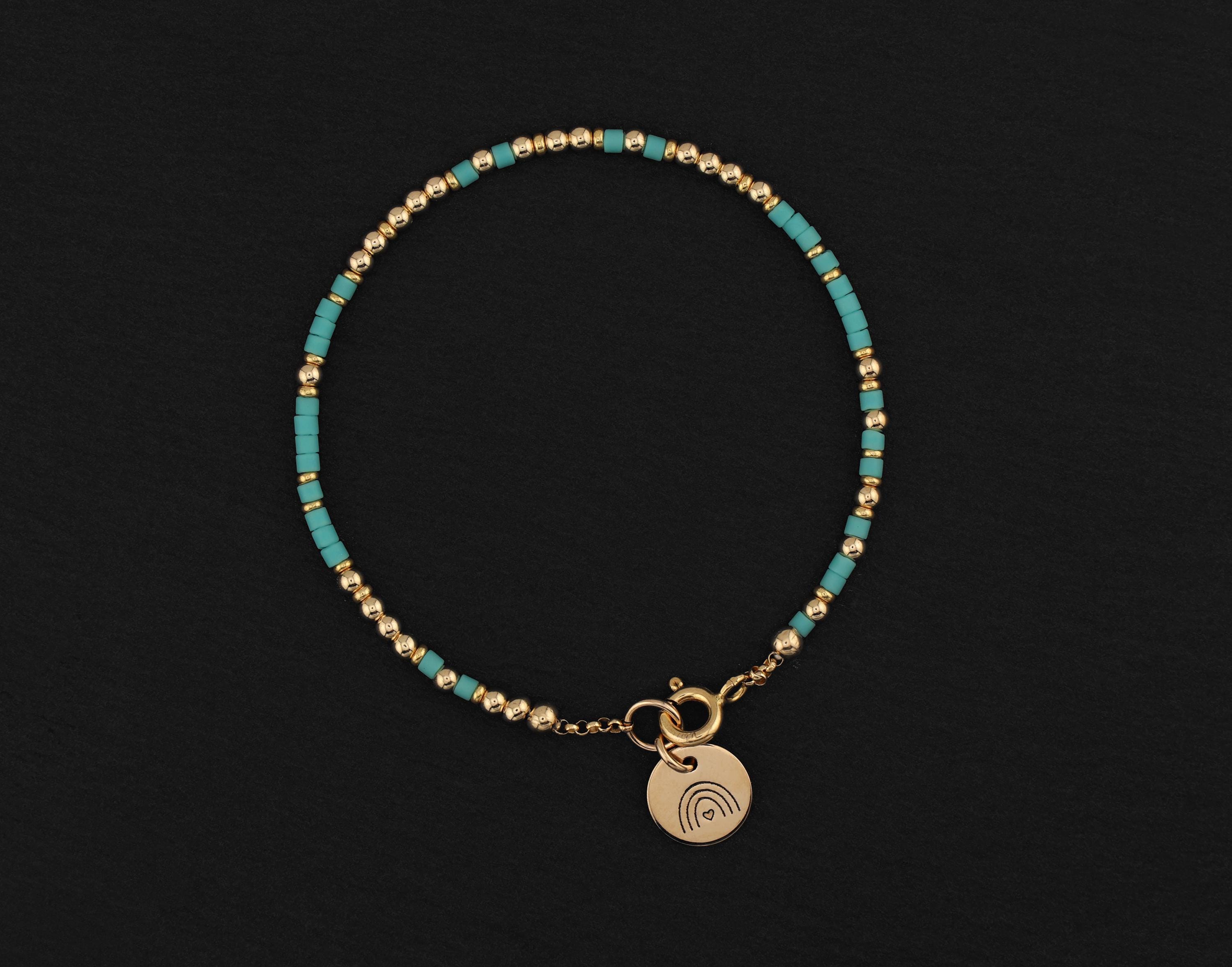Custom Morse Code Bracelet, After the Storm Comes a Rainbow | Baby IVF Journey Gift | Hidden Message Jewelry