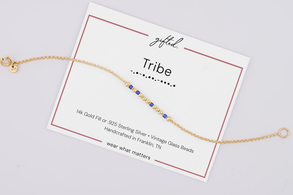 Custom Morse Code Bracelet, Tribe Gift | Chosen Family Bracelet | Hidden Message Jewelry