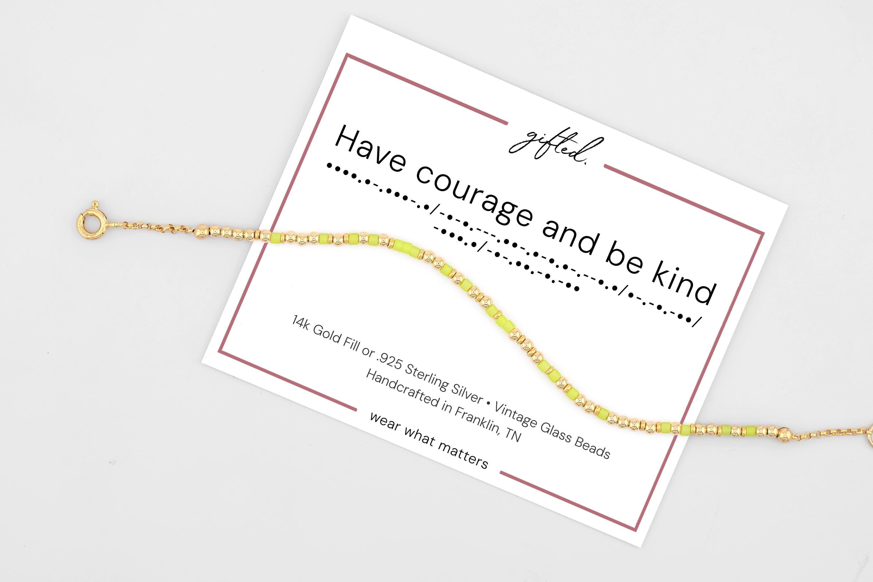 Custom Morse Code Bracelet, Have Courage and Be Kind | Graduation Gift & Inspirational Bracelet | Hidden Message Jewelry