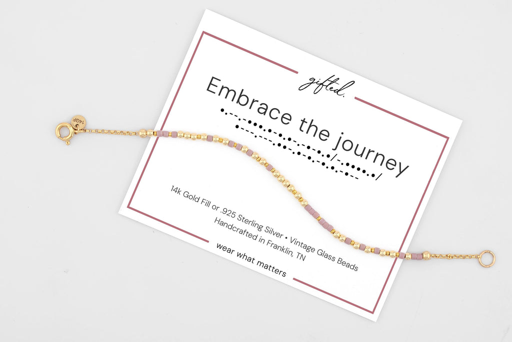 SEO - Custom Morse Code Bracelet, Embrace the Journey | Graduation & Retirement Gift | Hidden Message Jewelry