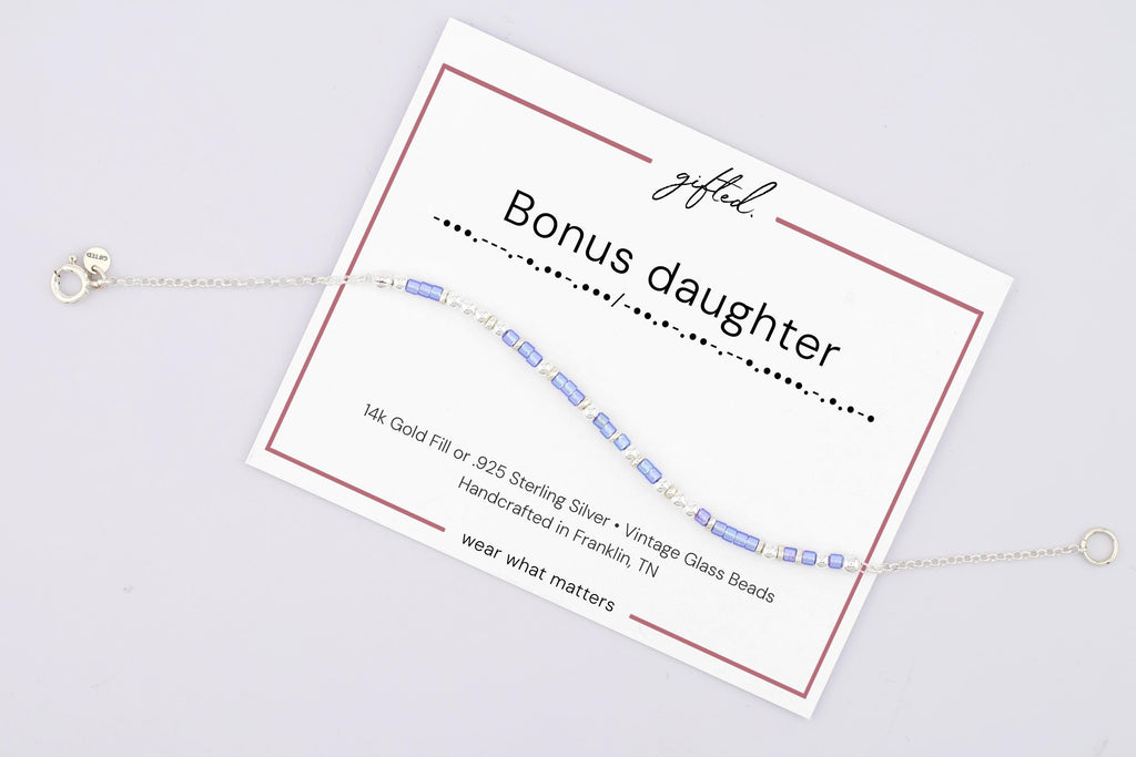 Custom Morse Code Bracelet, Bonus Daughter | Adoption Gift| Gotcha Day Present | Hidden Message Jewelry