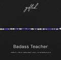 Custom Morse Code Bracelet, Badass Teacher | Teacher Appreciation & End of Year Gift | Hidden Message Jewelry