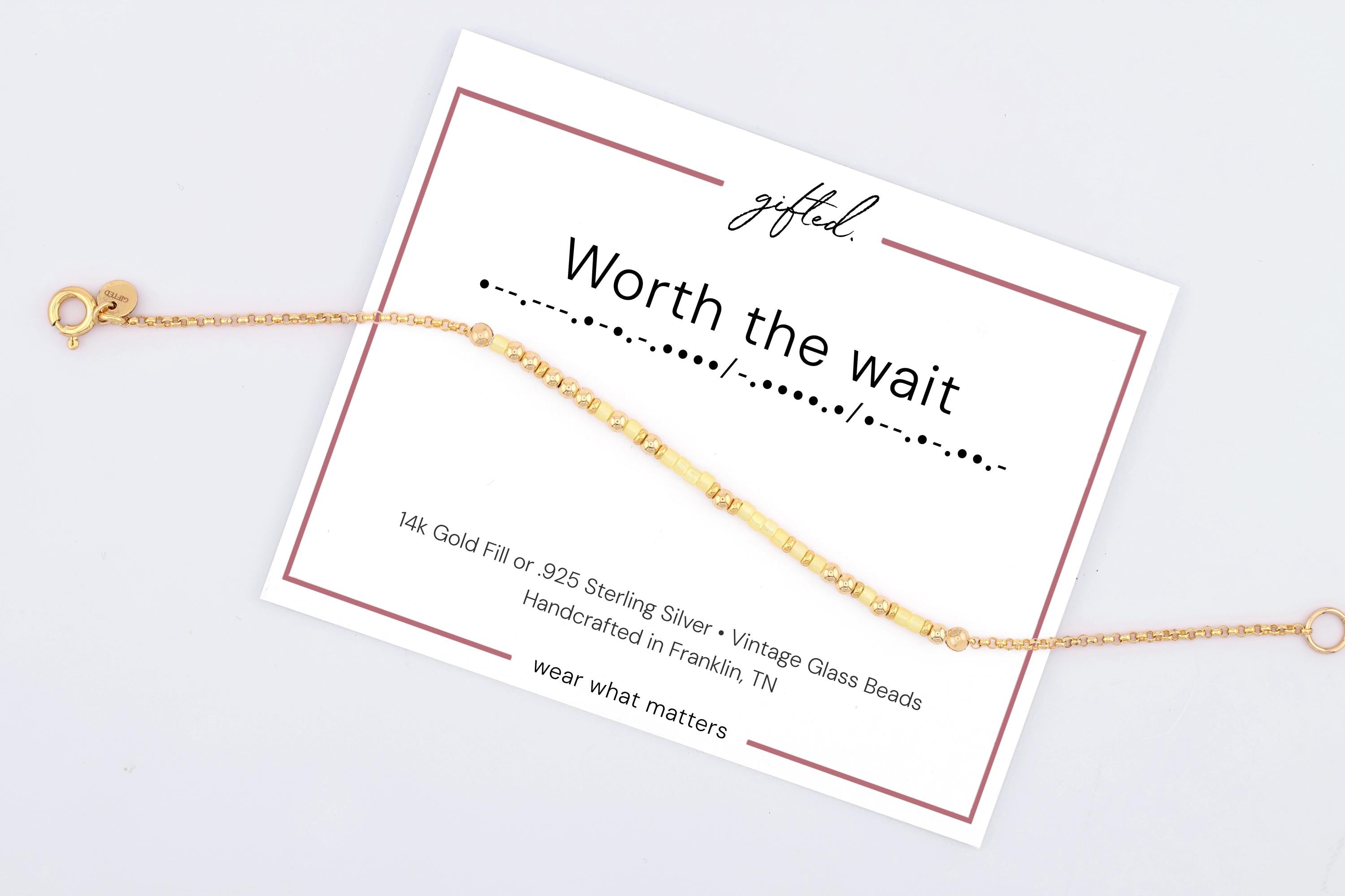 Custom Morse Code Bracelet, Worth the Wait