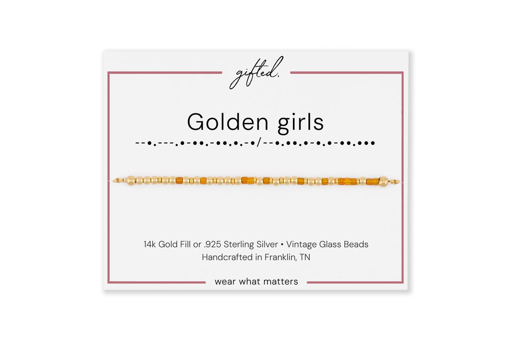 Custom Morse Code Necklace, Golden Girls Gift | Stay Golden, Thank You For Being a Friend | Hidden Message Jewelry