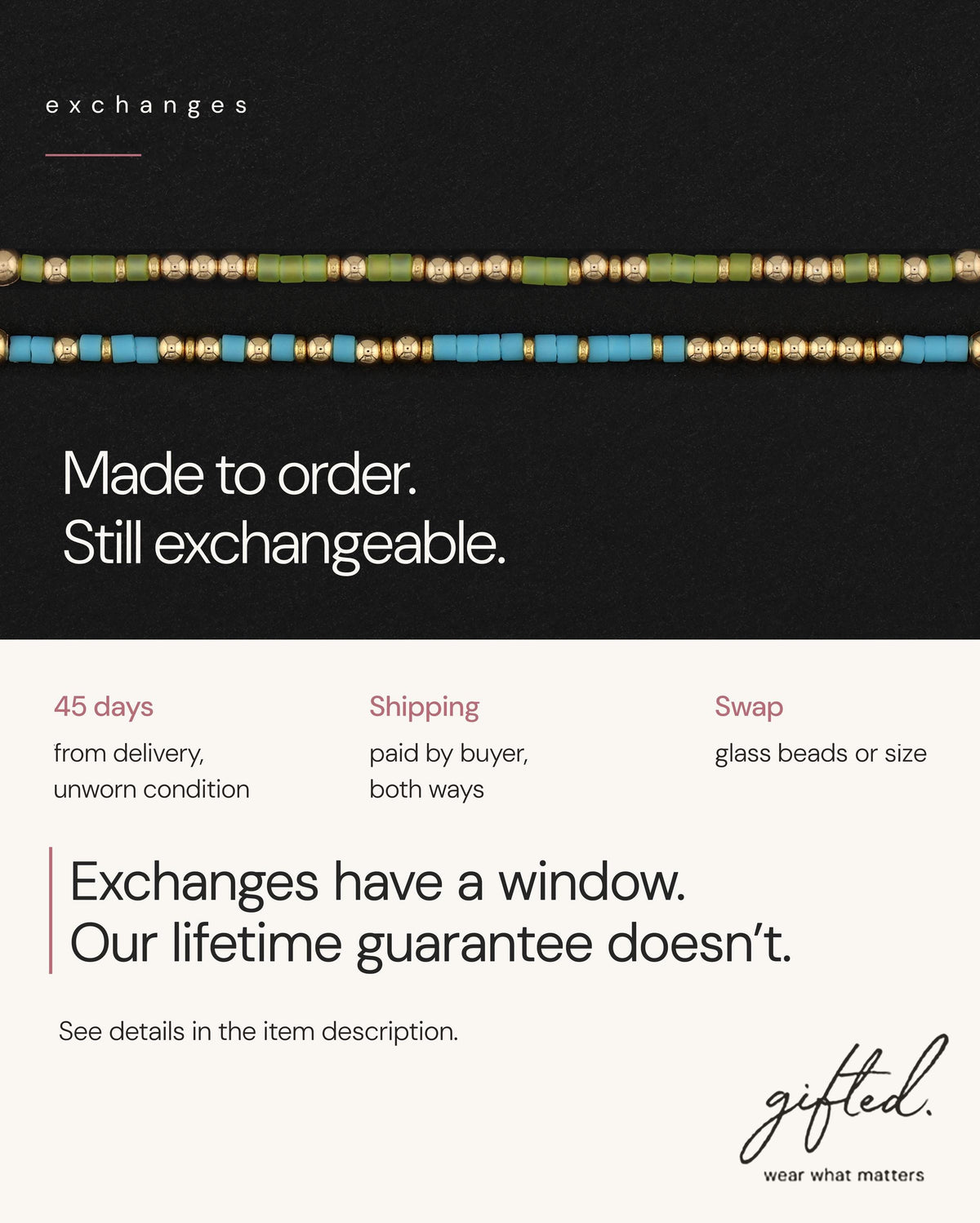 Morse code necklace in 14k Gold Fill on a dark background
